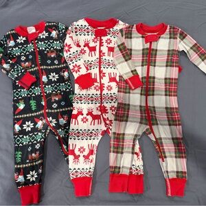 3 Hannah Anderson Christmas Pajamas – 18–24 Months, Zip-Up One-Piece